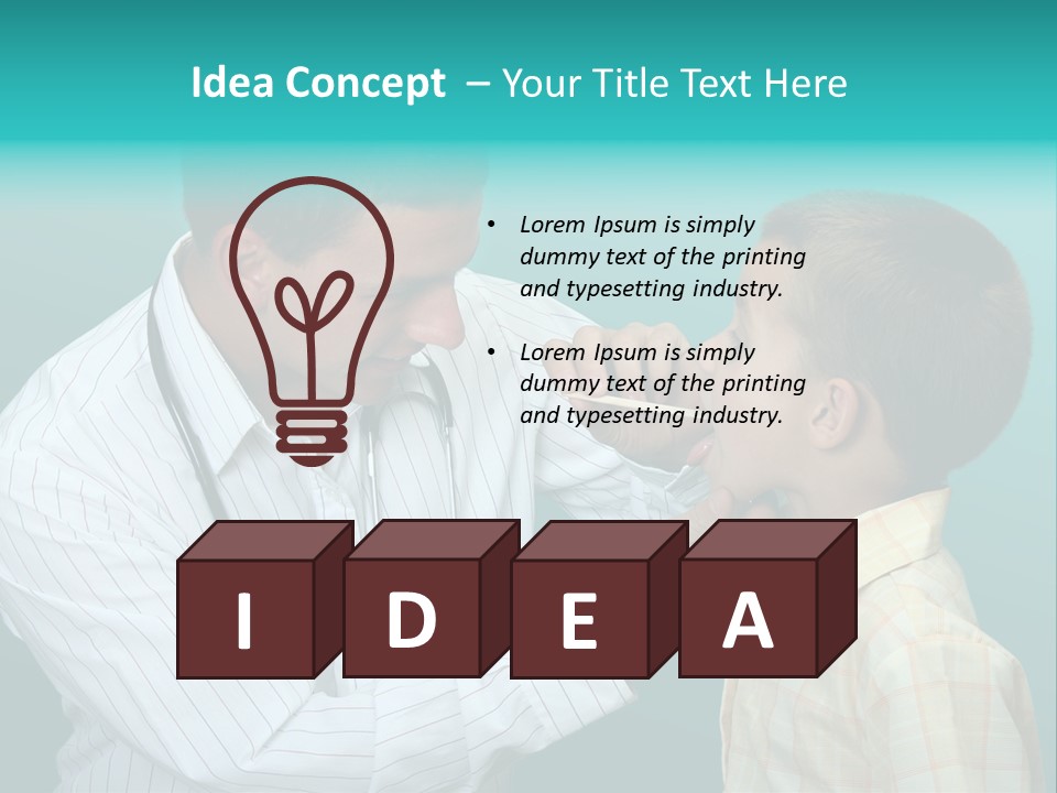 Boy Visiting The Doctor For Checkup PowerPoint Template