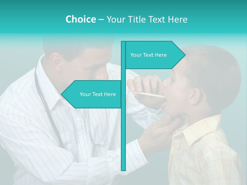 Boy Visiting The Doctor For Checkup PowerPoint Template