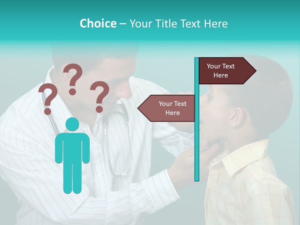 Boy Visiting The Doctor For Checkup PowerPoint Template