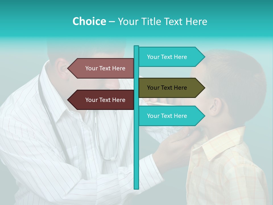 Boy Visiting The Doctor For Checkup PowerPoint Template