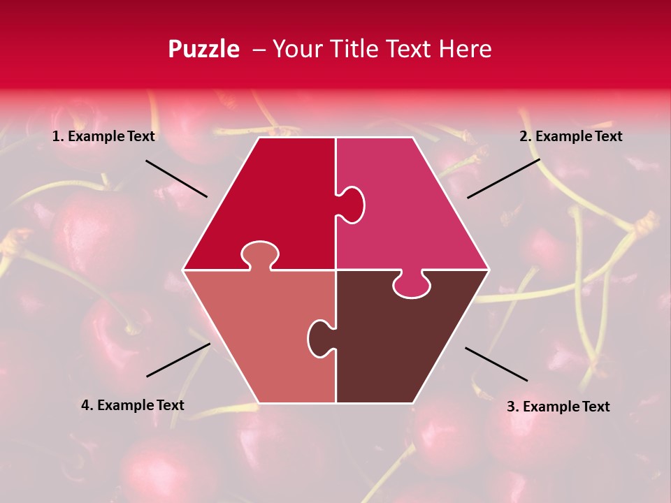 Red Cherries For Sale On A Market PowerPoint Template