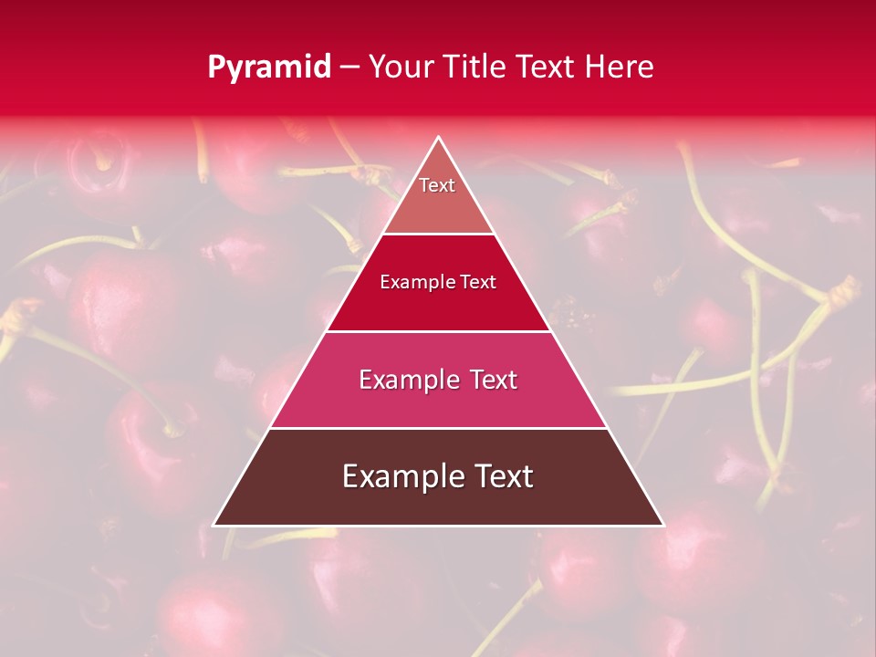 Red Cherries For Sale On A Market PowerPoint Template