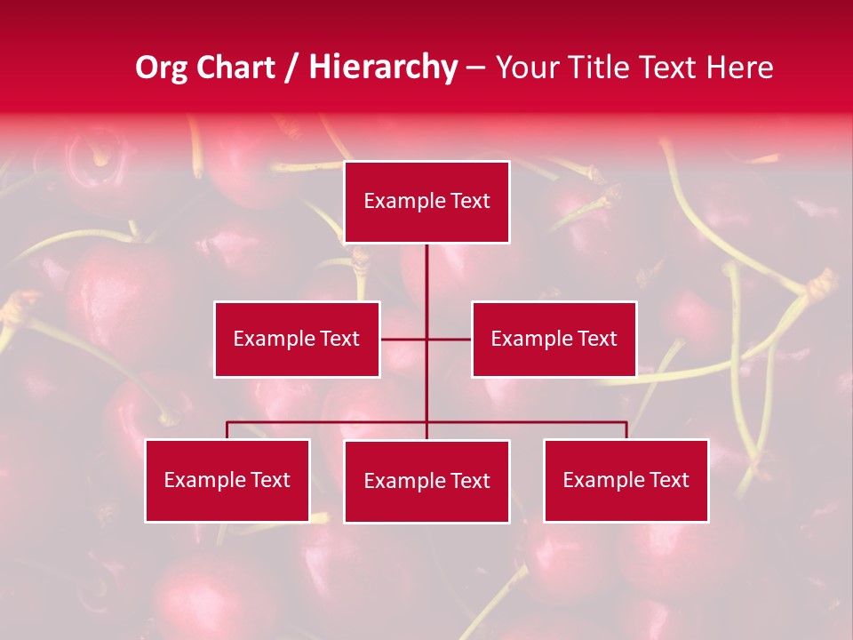 Red Cherries For Sale On A Market PowerPoint Template