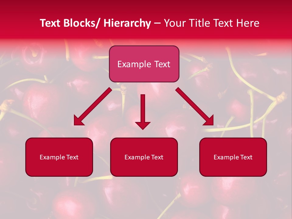 Red Cherries For Sale On A Market PowerPoint Template