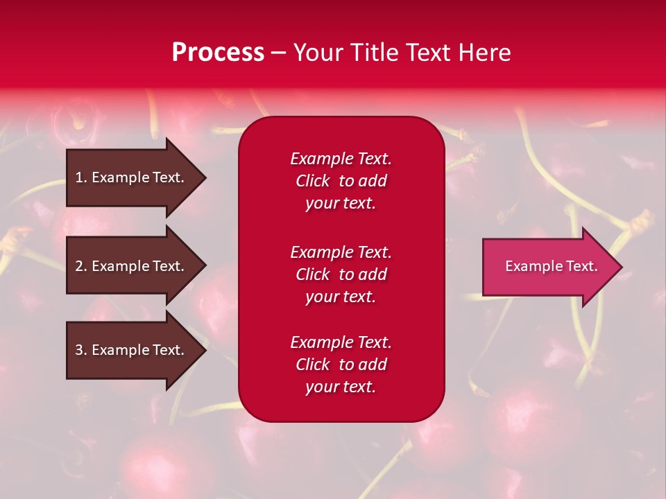 Red Cherries For Sale On A Market PowerPoint Template