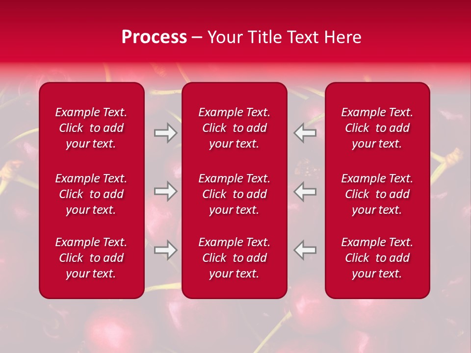 Red Cherries For Sale On A Market PowerPoint Template