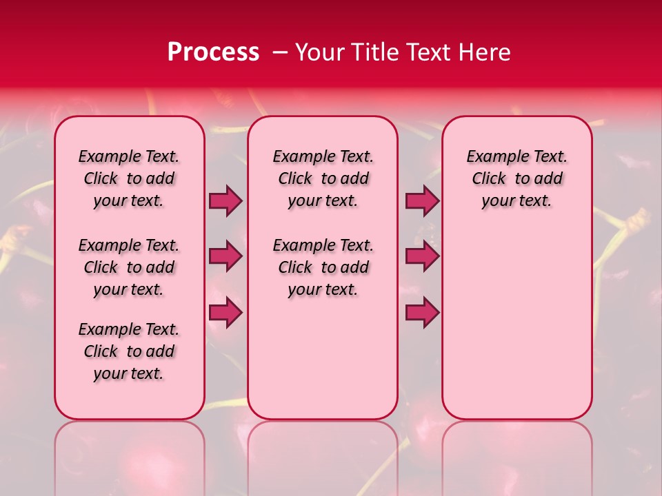 Red Cherries For Sale On A Market PowerPoint Template