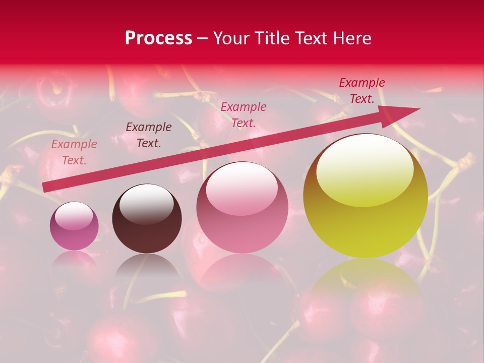 Red Cherries For Sale On A Market PowerPoint Template