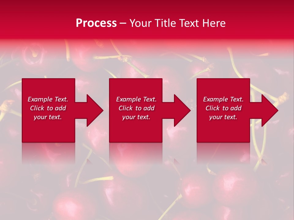 Red Cherries For Sale On A Market PowerPoint Template