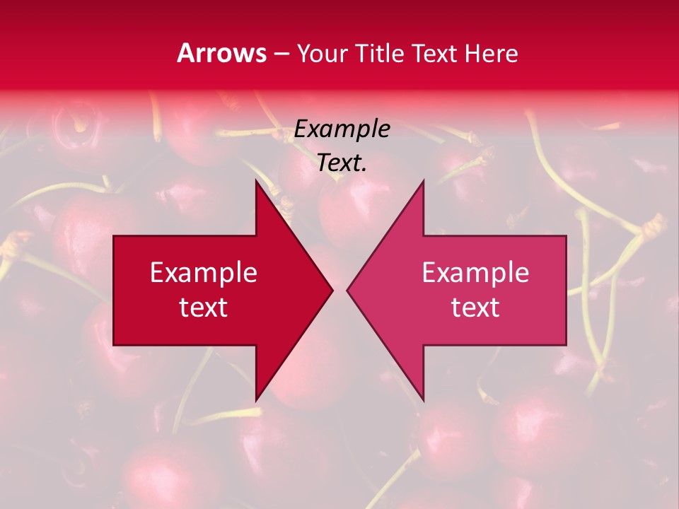 Red Cherries For Sale On A Market PowerPoint Template