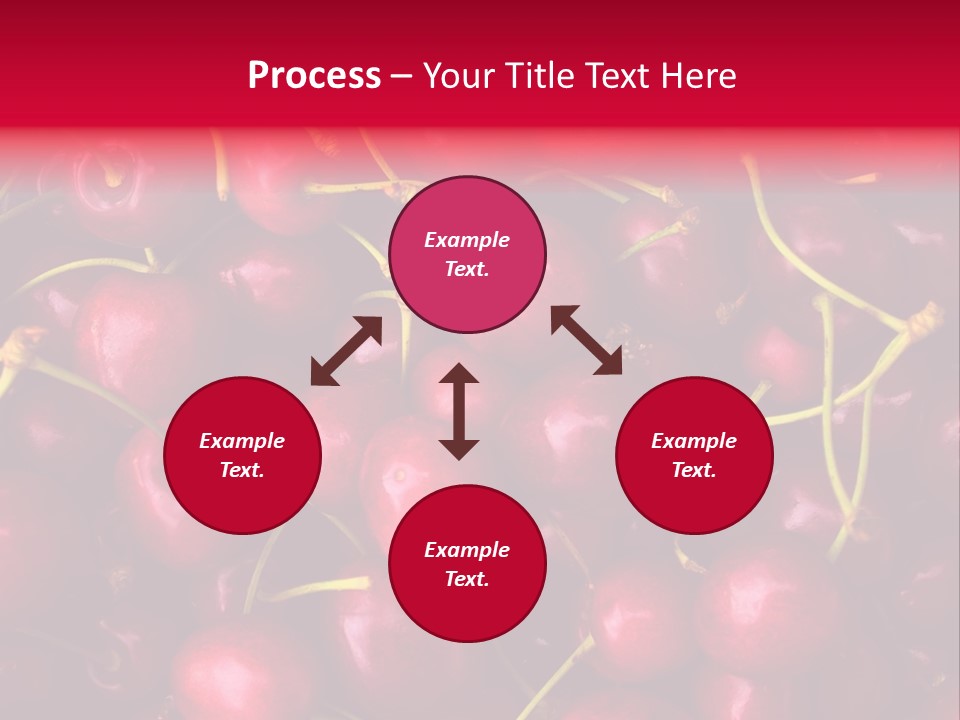 Red Cherries For Sale On A Market PowerPoint Template