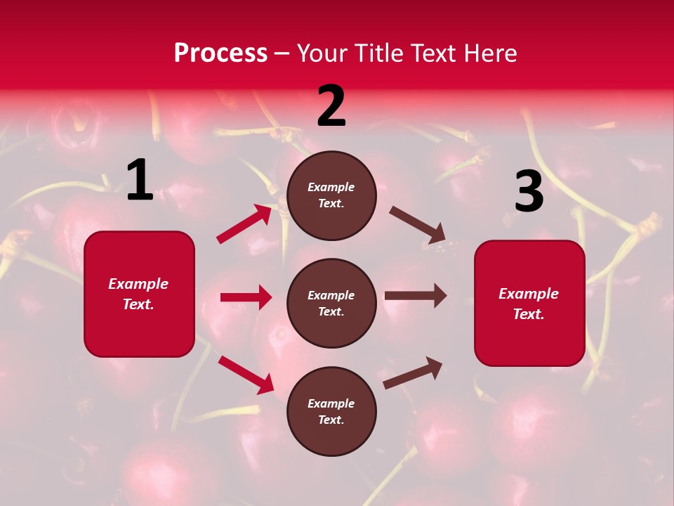 Red Cherries For Sale On A Market PowerPoint Template