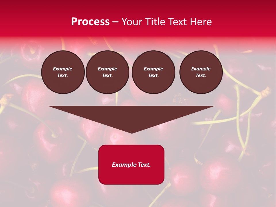 Red Cherries For Sale On A Market PowerPoint Template