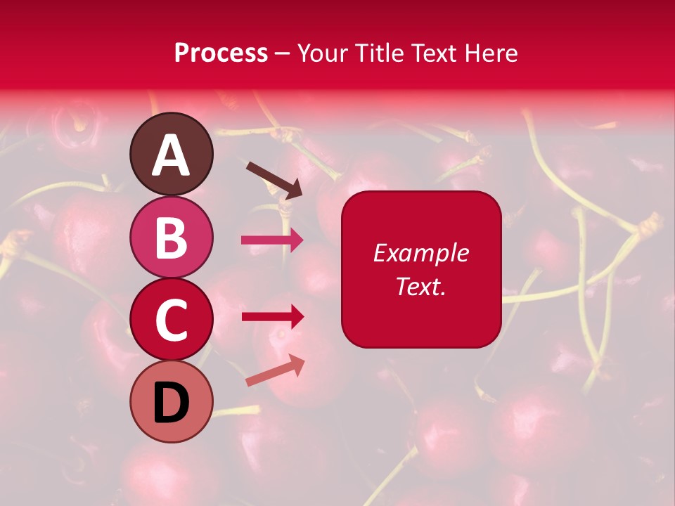 Red Cherries For Sale On A Market PowerPoint Template