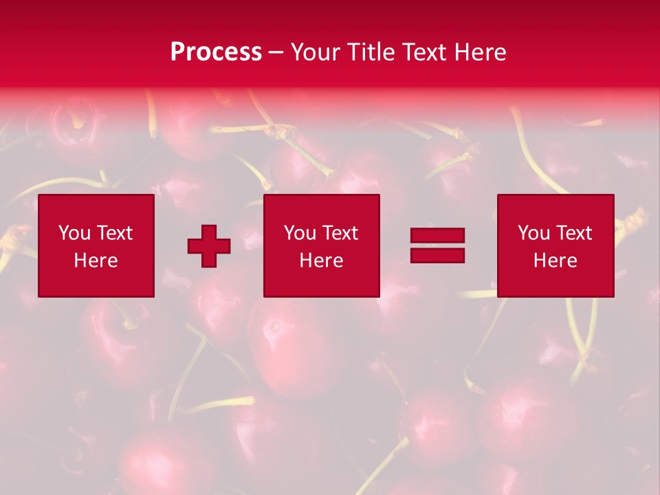 Red Cherries For Sale On A Market PowerPoint Template