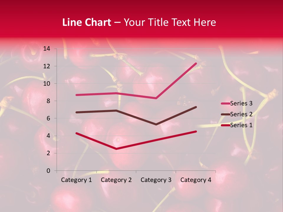Red Cherries For Sale On A Market PowerPoint Template