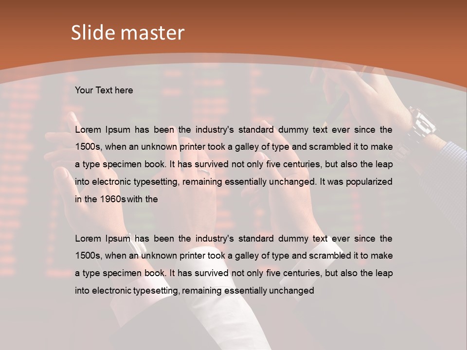 Hands On A Stock Market PowerPoint Template