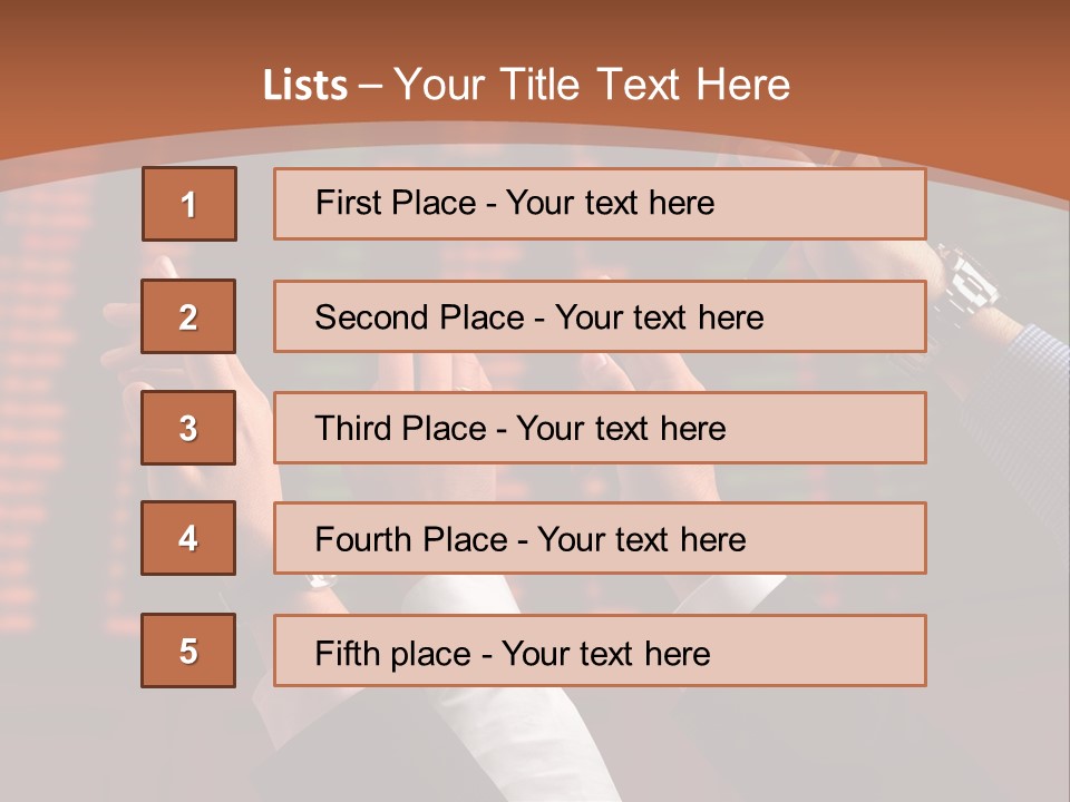 Hands On A Stock Market PowerPoint Template