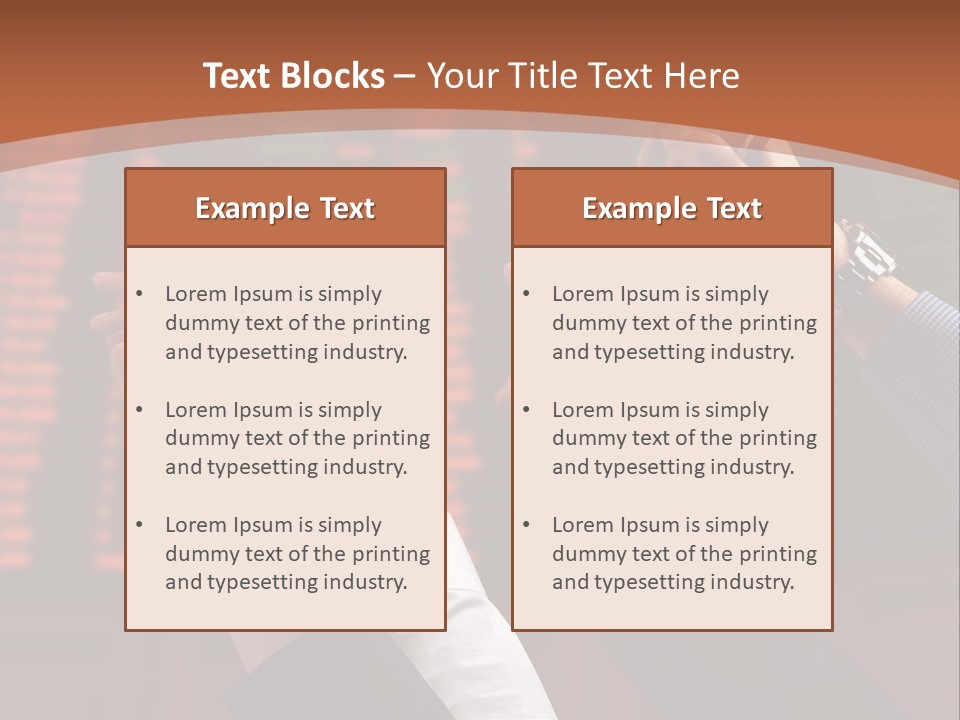 Hands On A Stock Market PowerPoint Template