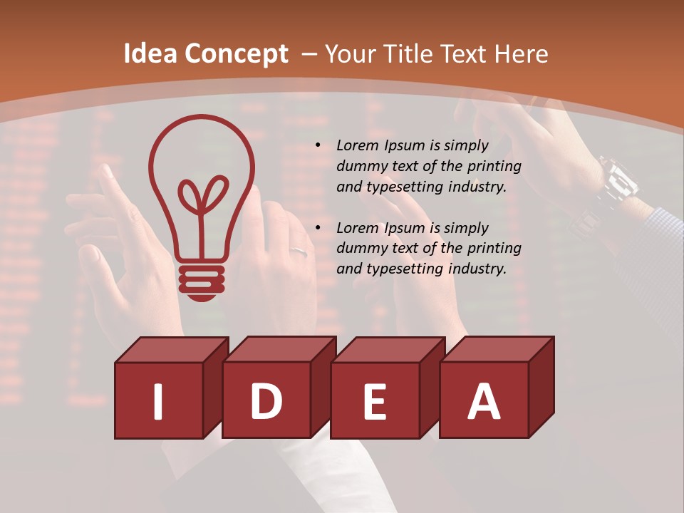 Hands On A Stock Market PowerPoint Template