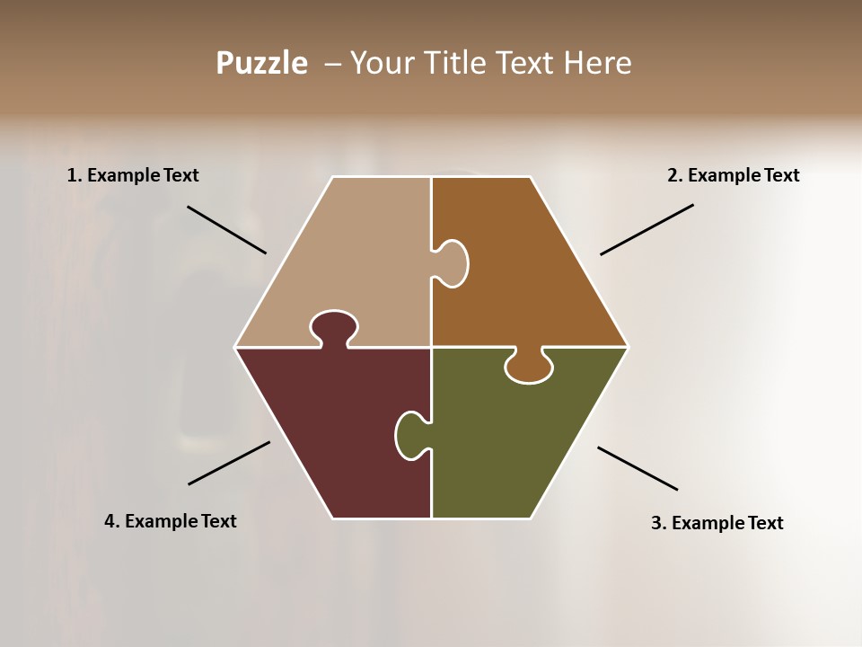A Wooden Door With A Key On It PowerPoint Template