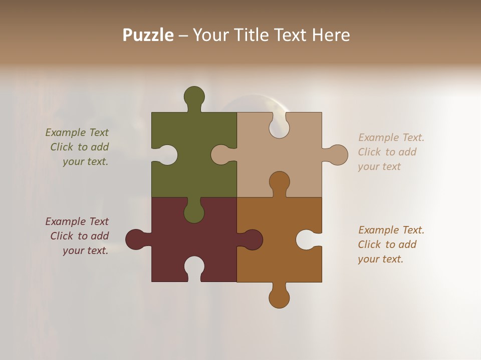 A Wooden Door With A Key On It PowerPoint Template