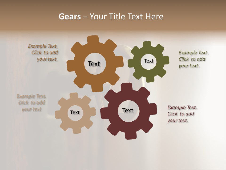 A Wooden Door With A Key On It PowerPoint Template