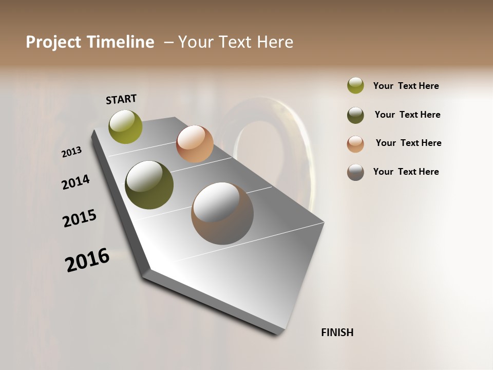A Wooden Door With A Key On It PowerPoint Template
