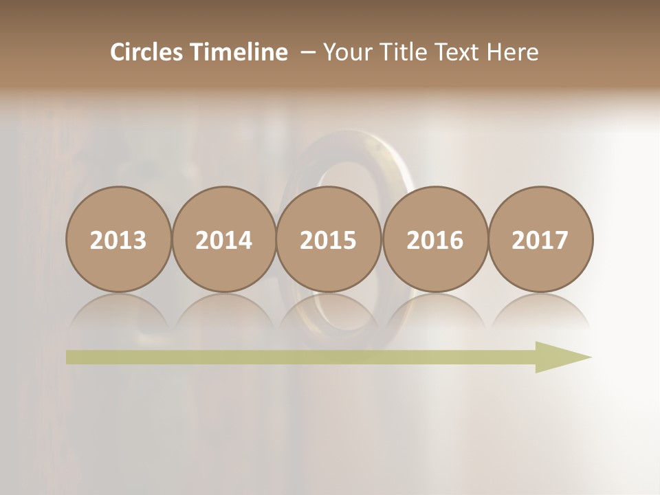 A Wooden Door With A Key On It PowerPoint Template