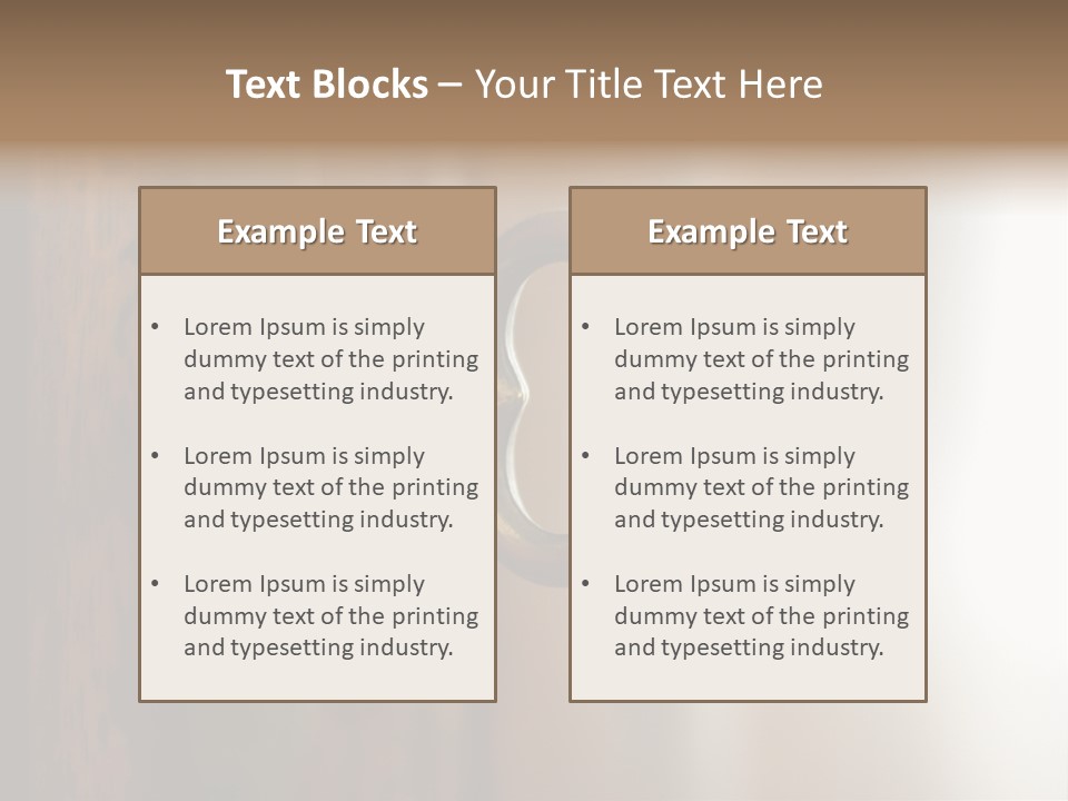A Wooden Door With A Key On It PowerPoint Template