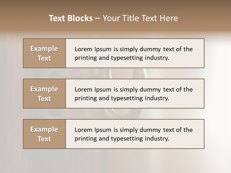 A Wooden Door With A Key On It PowerPoint Template