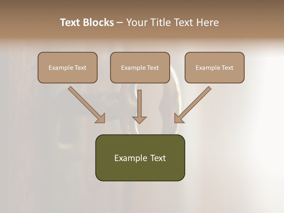 A Wooden Door With A Key On It PowerPoint Template
