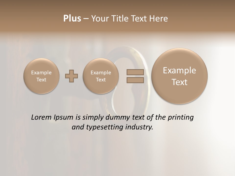 A Wooden Door With A Key On It PowerPoint Template