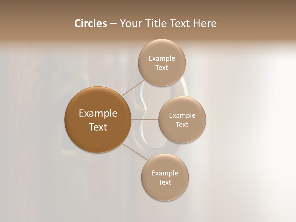 A Wooden Door With A Key On It PowerPoint Template