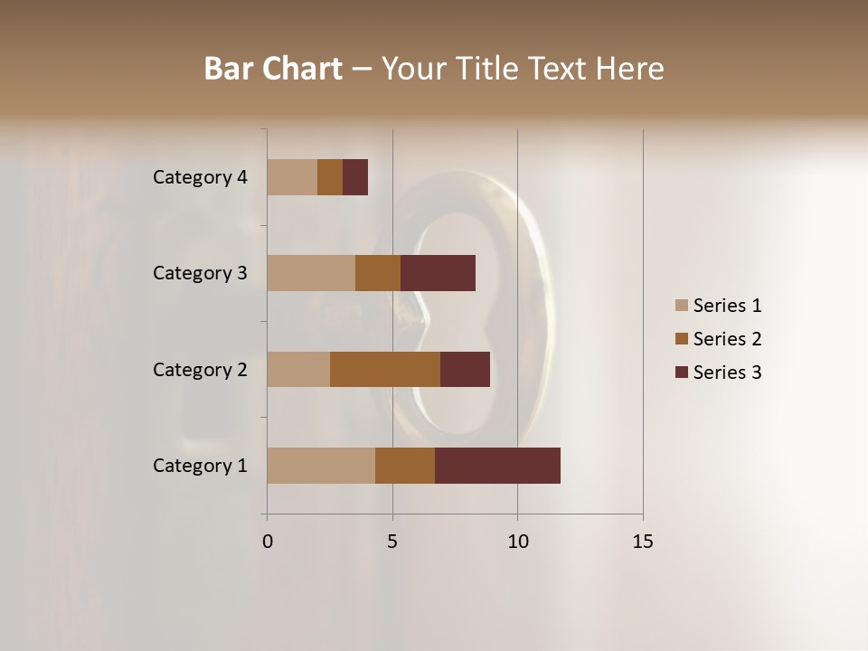A Wooden Door With A Key On It PowerPoint Template