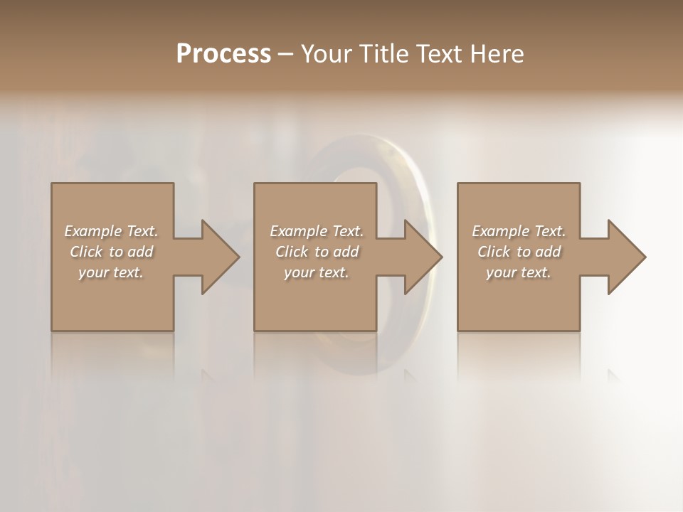A Wooden Door With A Key On It PowerPoint Template