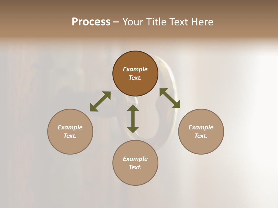 A Wooden Door With A Key On It PowerPoint Template
