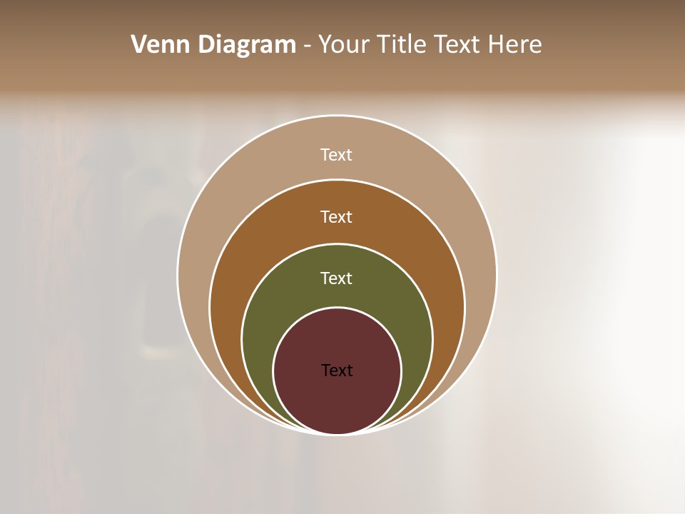 A Wooden Door With A Key On It PowerPoint Template