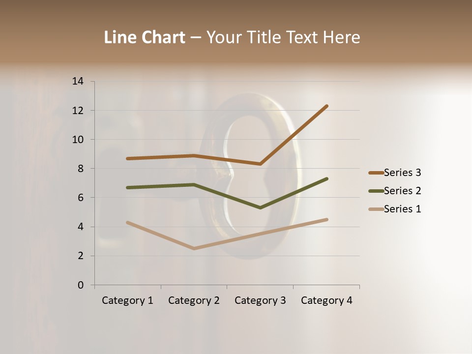 A Wooden Door With A Key On It PowerPoint Template