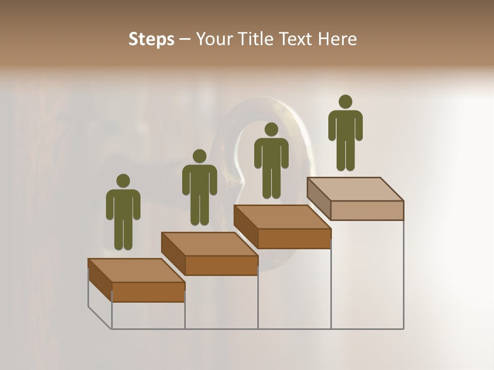 A Wooden Door With A Key On It PowerPoint Template