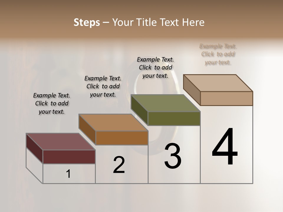 A Wooden Door With A Key On It PowerPoint Template