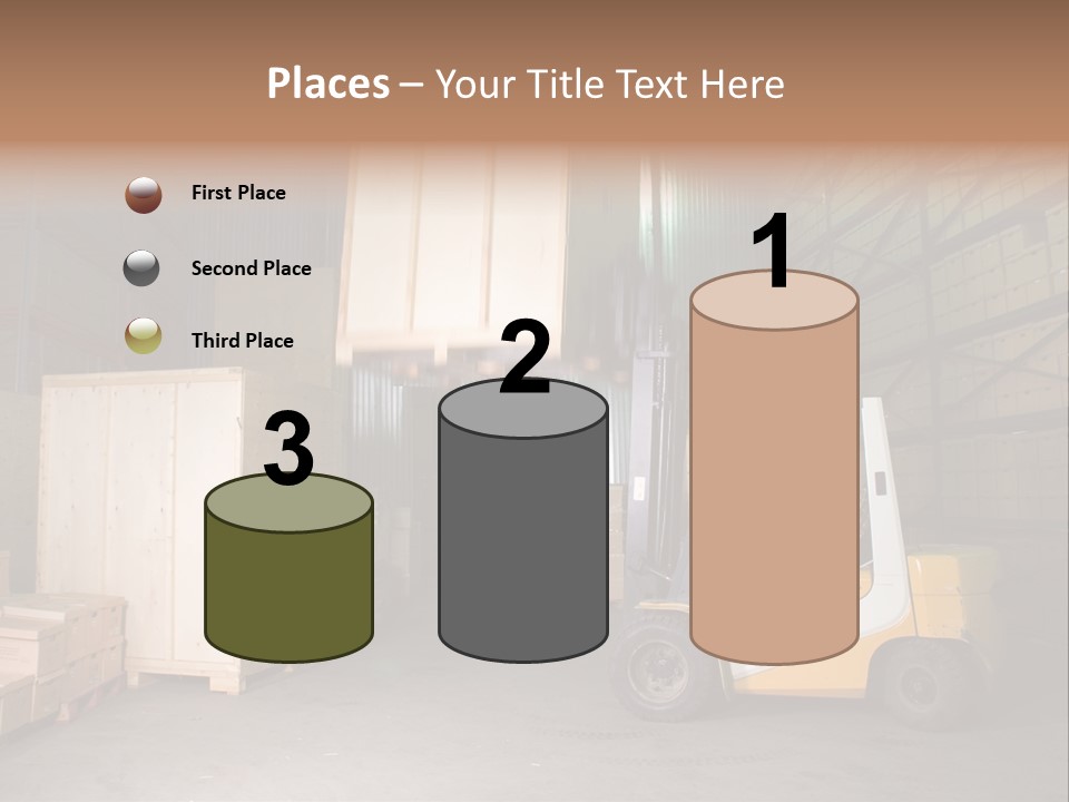 Man Working On The Truck In The Warehouse PowerPoint Template