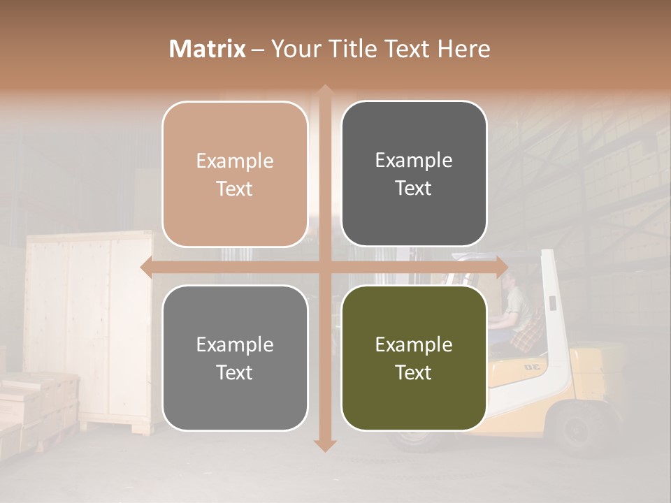 Man Working On The Truck In The Warehouse PowerPoint Template