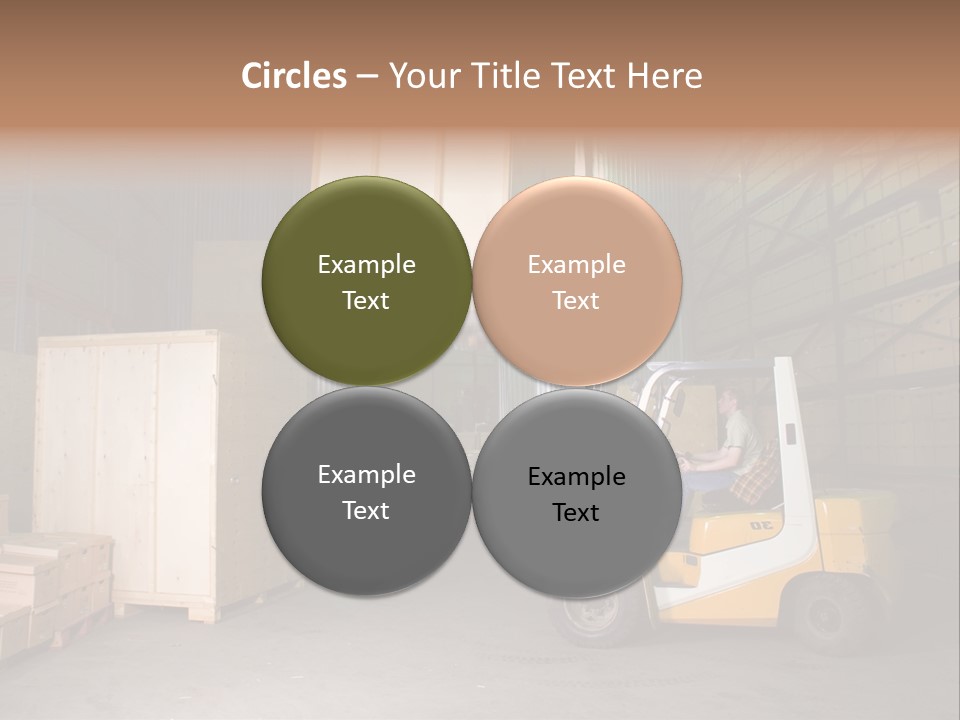 Man Working On The Truck In The Warehouse PowerPoint Template