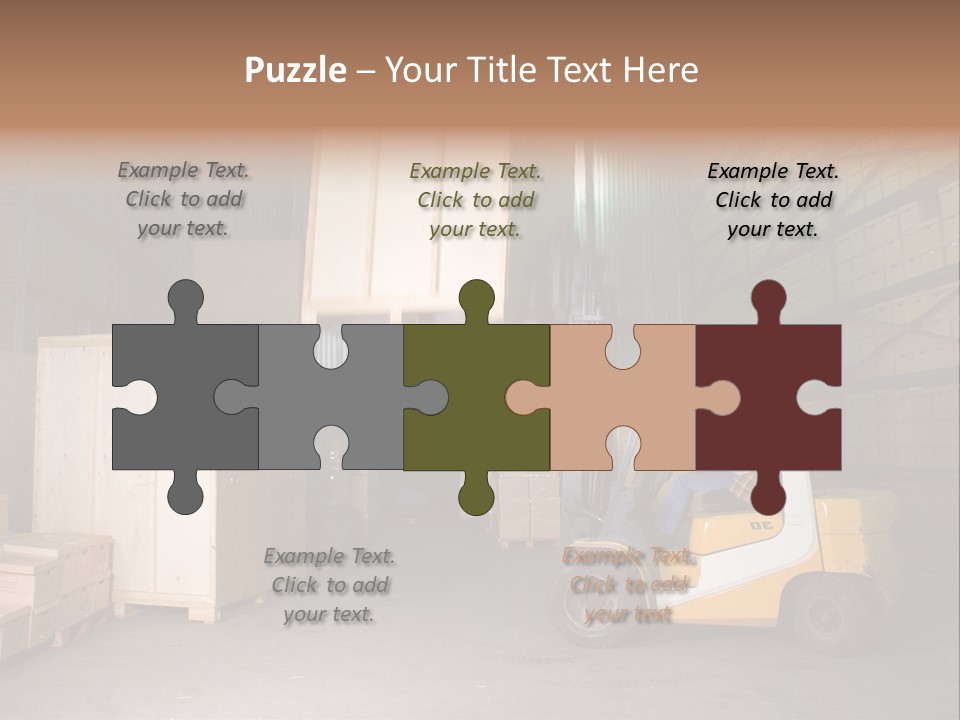 Man Working On The Truck In The Warehouse PowerPoint Template