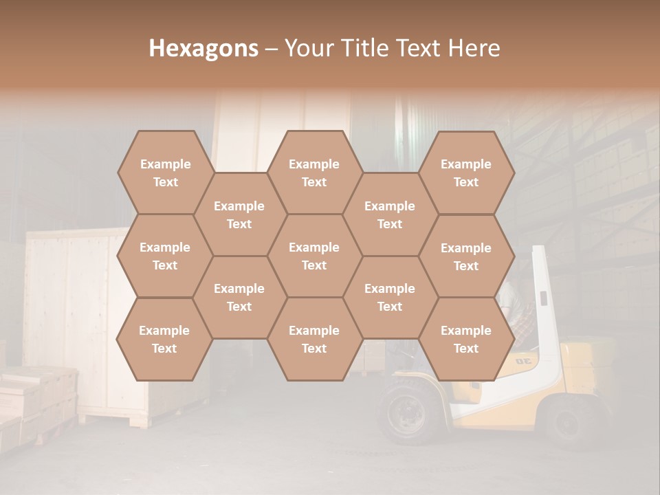 Man Working On The Truck In The Warehouse PowerPoint Template