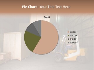 Man Working On The Truck In The Warehouse PowerPoint Template