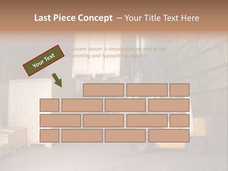 Man Working On The Truck In The Warehouse PowerPoint Template