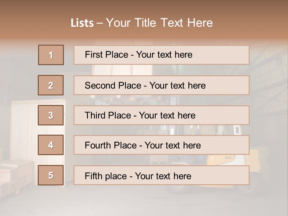 Man Working On The Truck In The Warehouse PowerPoint Template