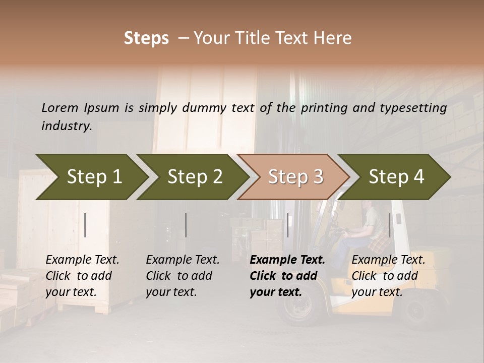 Man Working On The Truck In The Warehouse PowerPoint Template
